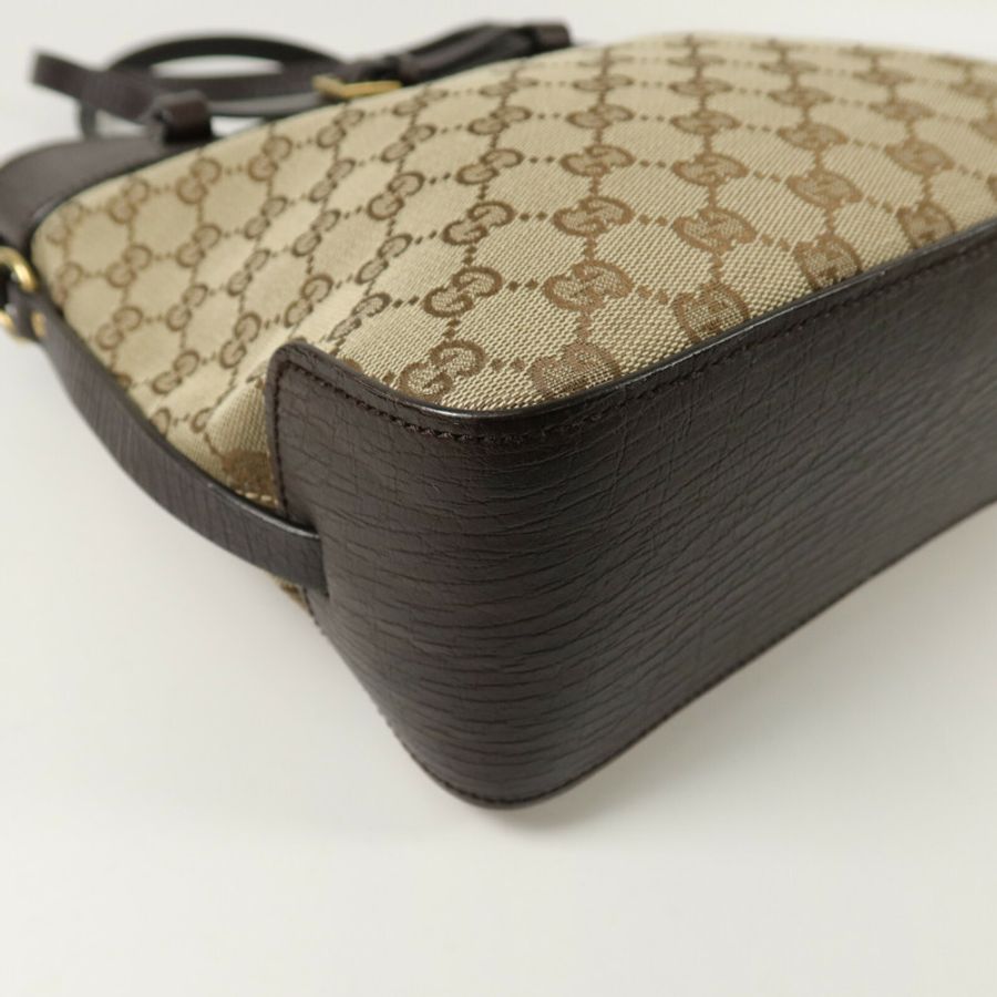 GUCCI 帆布/牛皮皮革Tote Bag手挽袋-11