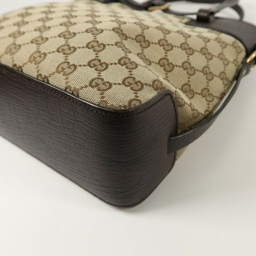GUCCI 帆布/牛皮皮革Tote Bag手挽袋-12