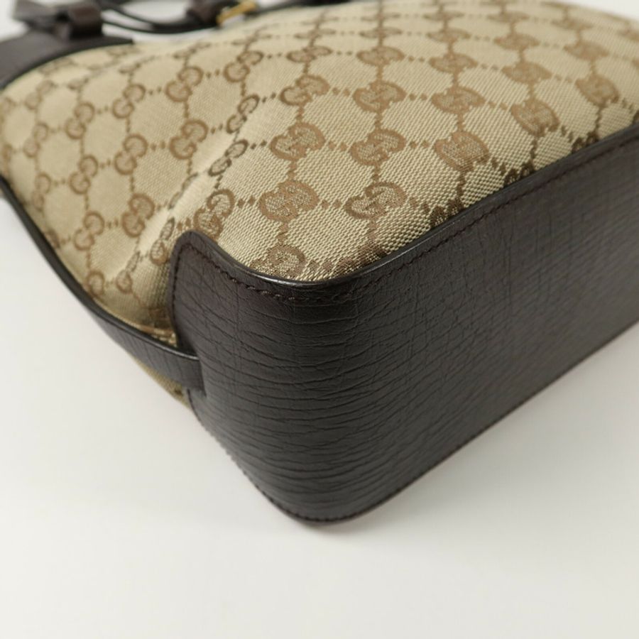 GUCCI 帆布/牛皮皮革Tote Bag手挽袋-13