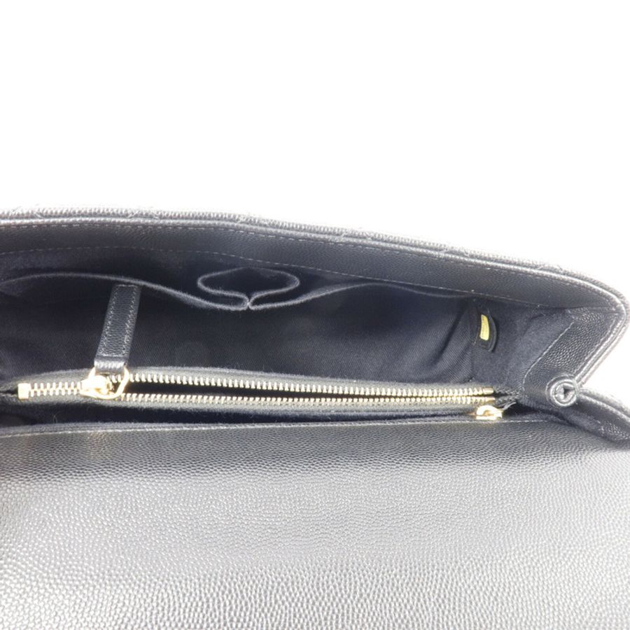 CHANEL 牛皮皮革Coco Handle Medium鏈帶肩背袋-4