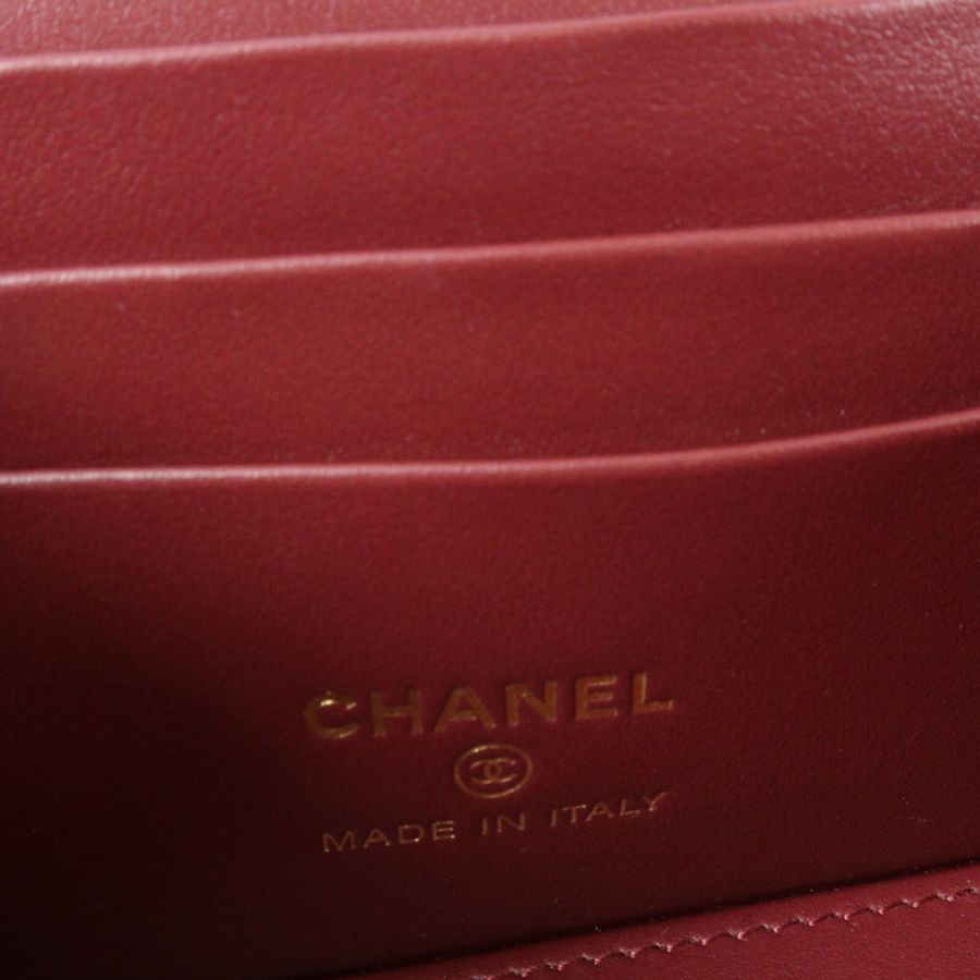 CHANEL 羊皮皮革Vanity Case鏈帶肩背袋-5