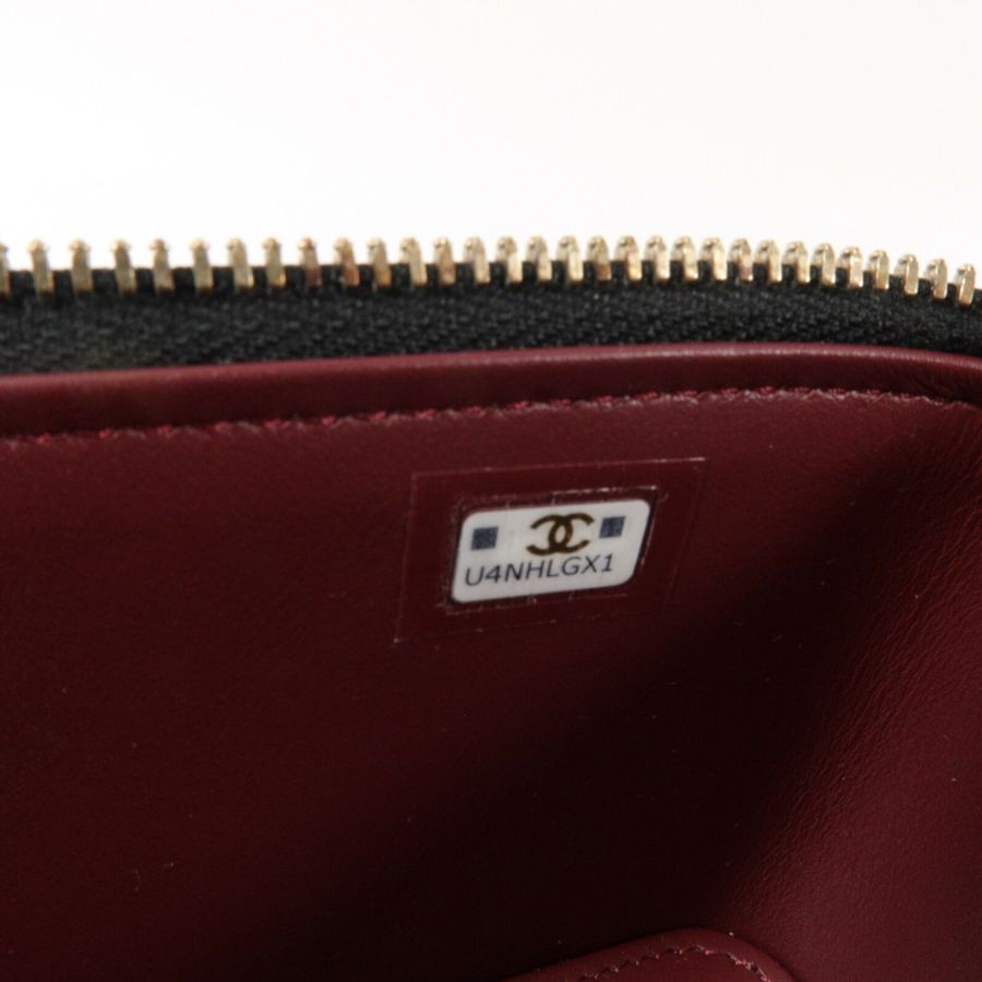 CHANEL 羊皮皮革Vanity Case鏈帶肩背袋-7