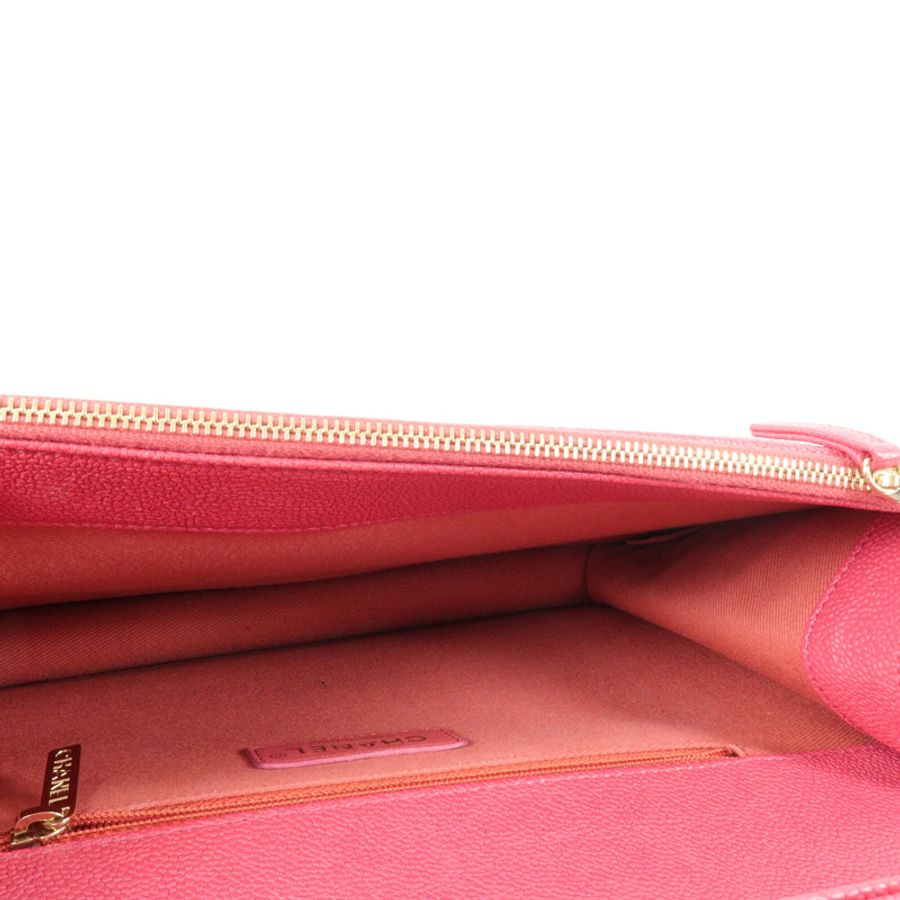 CHANEL 牛皮皮革Thread Around Flap Bag鏈帶肩背袋-4