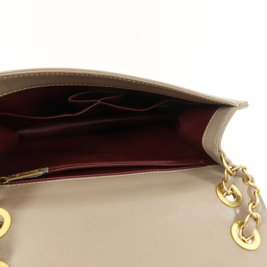 CHANEL 羊皮皮革Chevron Flap Bag鏈帶肩背袋-4