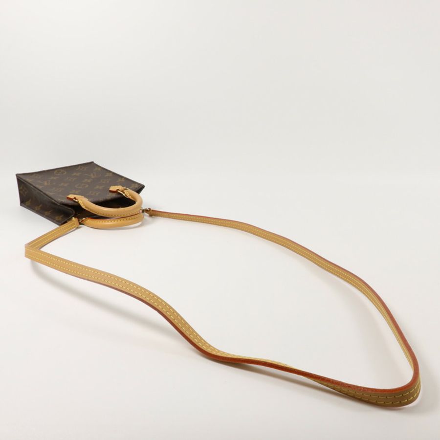 LOUIS VUITTON Monogram Petit Sac Plat手挽肩背兩用袋-6