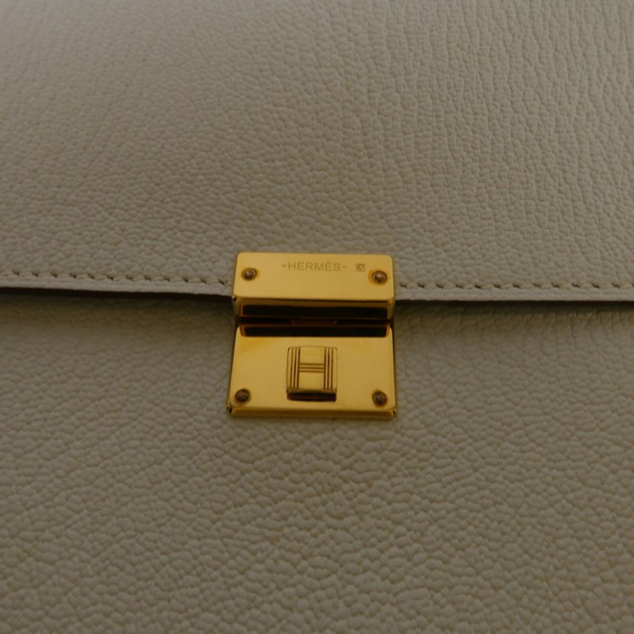 HERMES Chevre皮革Clic 16肩背袋Bleu Brume-7