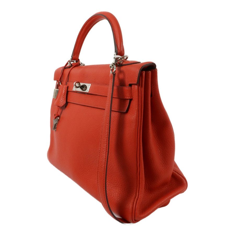 HERMES Togo皮革Kelly 32手挽肩背兩用袋Rose Pivoine-2