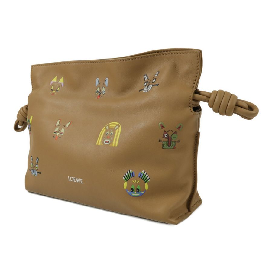 LOEWE 羊皮皮革Flamenco Cats Mini Clutch肩背袋-2