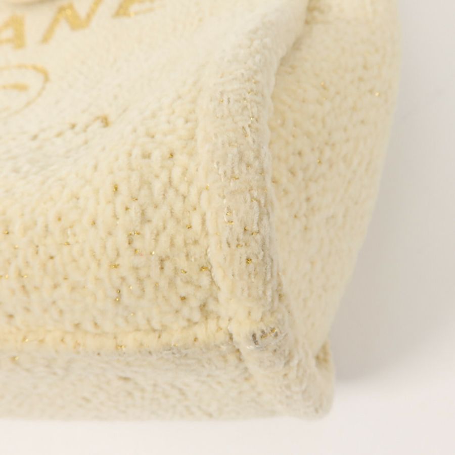 CHANEL Lurex Boucle Deauville Tote Mini鏈帶手挽袋-12