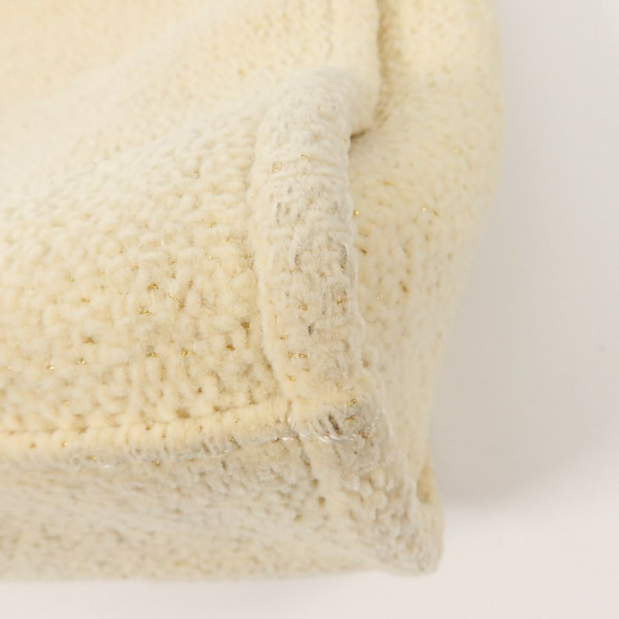 CHANEL Lurex Boucle Deauville Tote Mini鏈帶手挽袋-14
