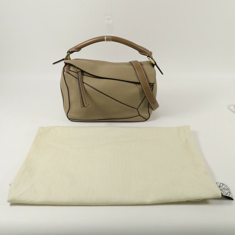 LOEWE 牛皮皮革Puzzle Small手挽肩背兩用袋-16