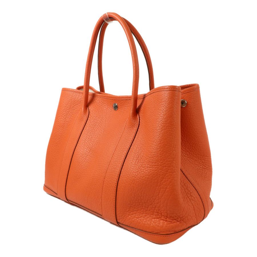 HERMES Negonda皮革Garden Party PM手挽袋Feu Orange-2