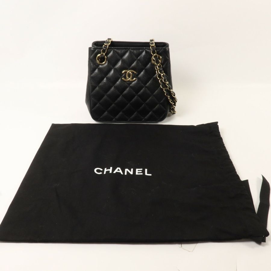CHANEL 牛皮皮革Bucket Bag肩背袋-7