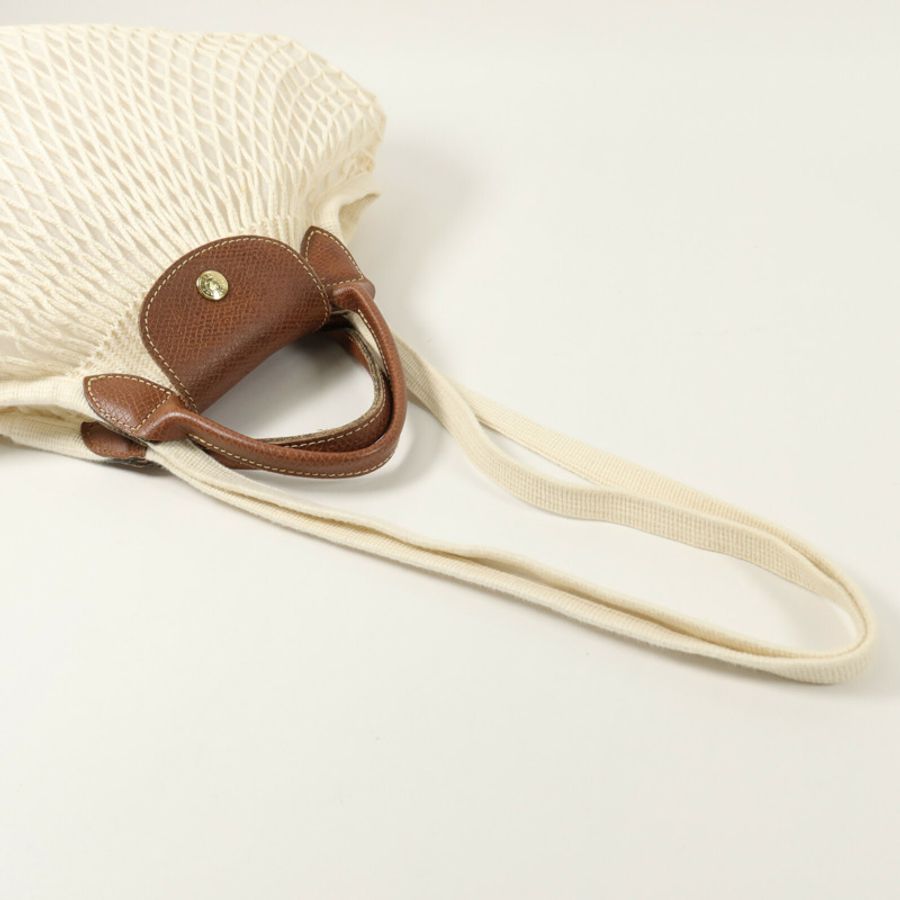 Longchamp 針織布料Le Pliage Filet L Mesh Bag手挽肩背兩用袋-7