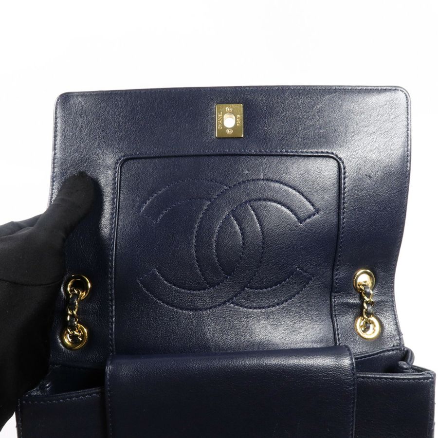 CHANEL 牛皮皮革Chain Shoulder Bag鏈帶肩背袋-13