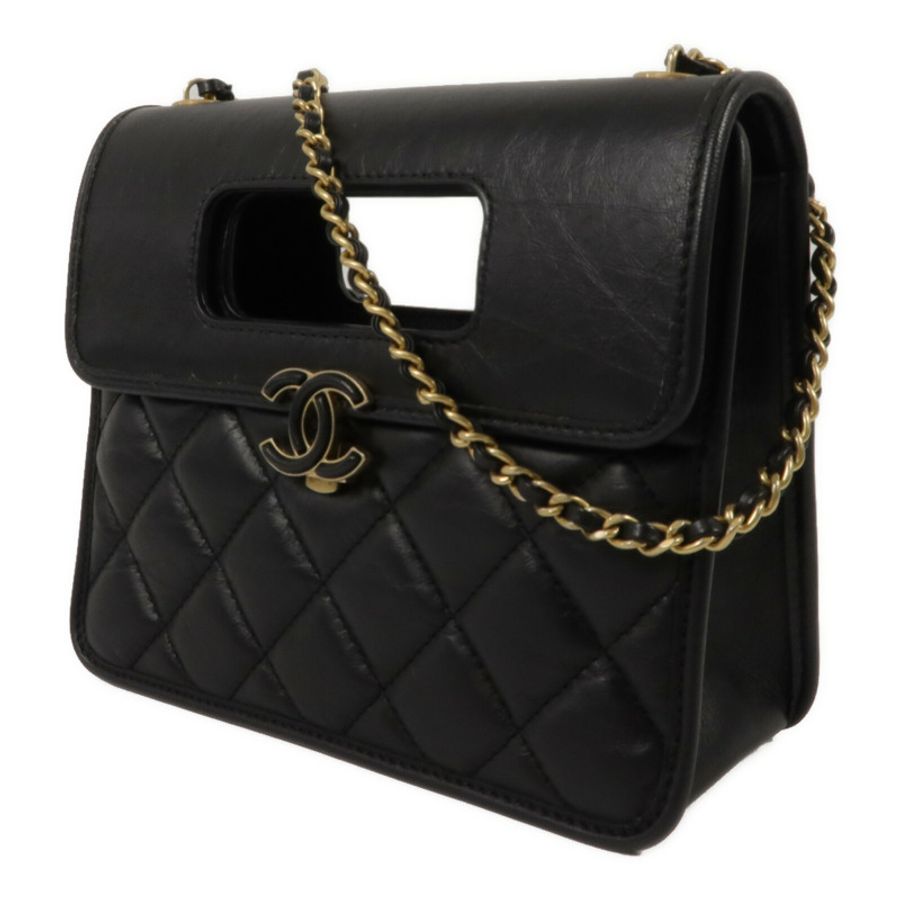 CHANEL 牛皮皮革Mini Flap鏈帶手挽肩背兩用袋-1