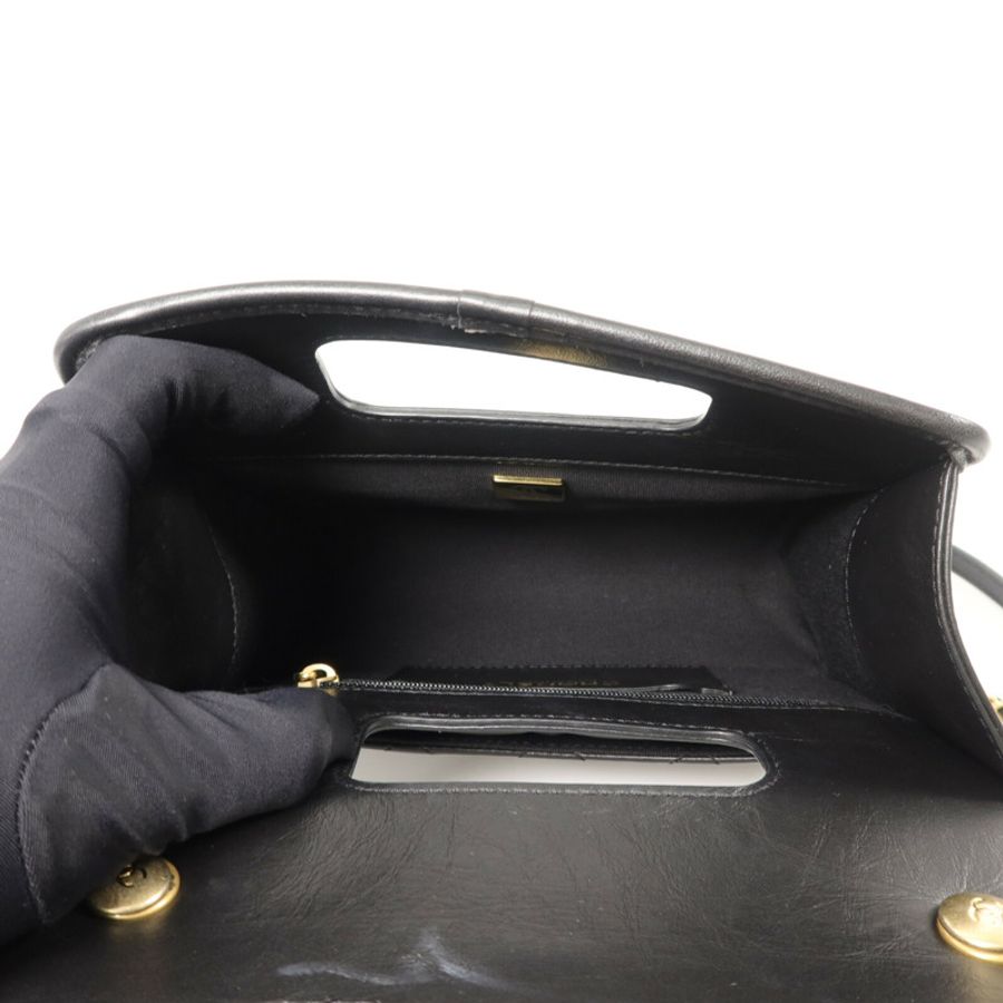 CHANEL 牛皮皮革Mini Flap鏈帶手挽肩背兩用袋-4