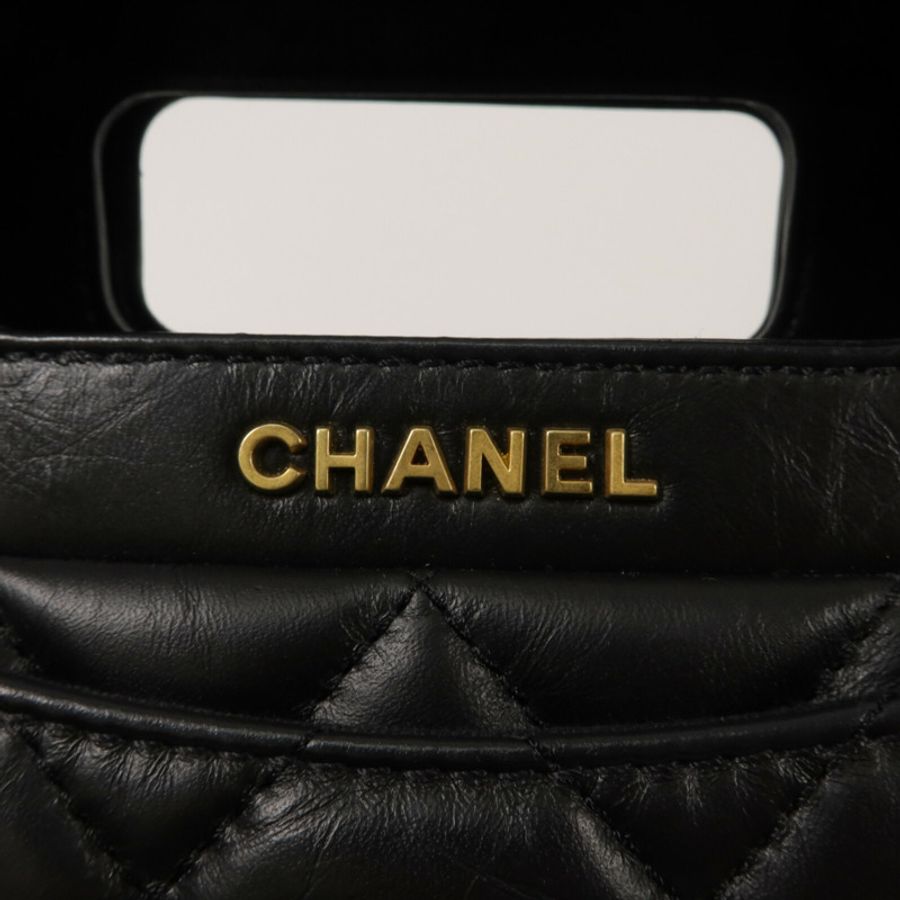 CHANEL 牛皮皮革Mini Flap鏈帶手挽肩背兩用袋-8