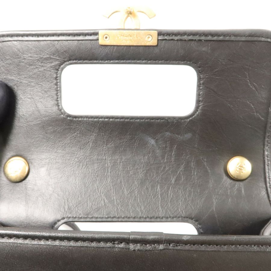 CHANEL 牛皮皮革Mini Flap鏈帶手挽肩背兩用袋-15