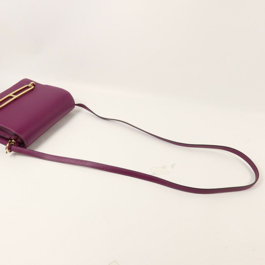 HERMES Evercolor皮革Roulis Mini肩背袋Anemone-7