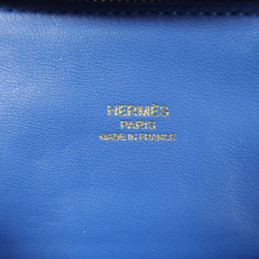 HERMES Evercolor皮革Bolide Mini手挽肩背兩用袋Bleu Zanzibar-5