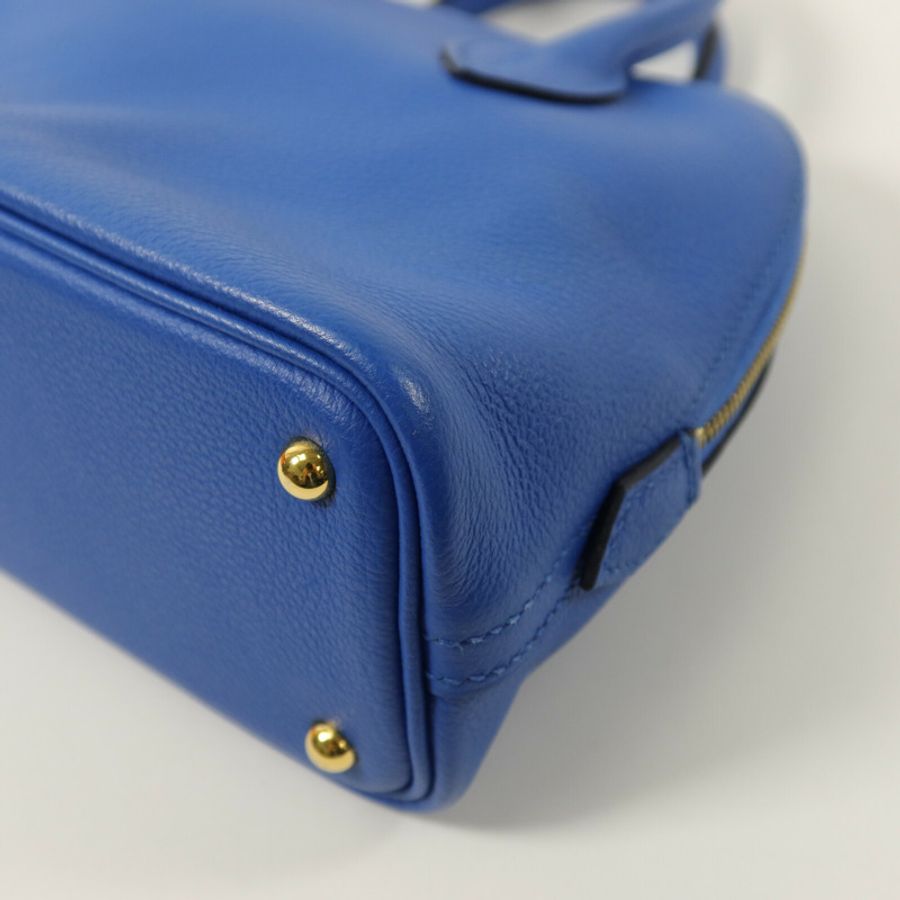 HERMES Evercolor皮革Bolide Mini手挽肩背兩用袋Bleu Zanzibar-11