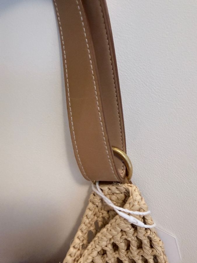 Saint Laurent✨YSL Oxalis拉菲草草編包HOBO包網狀肩背包 有購證-22