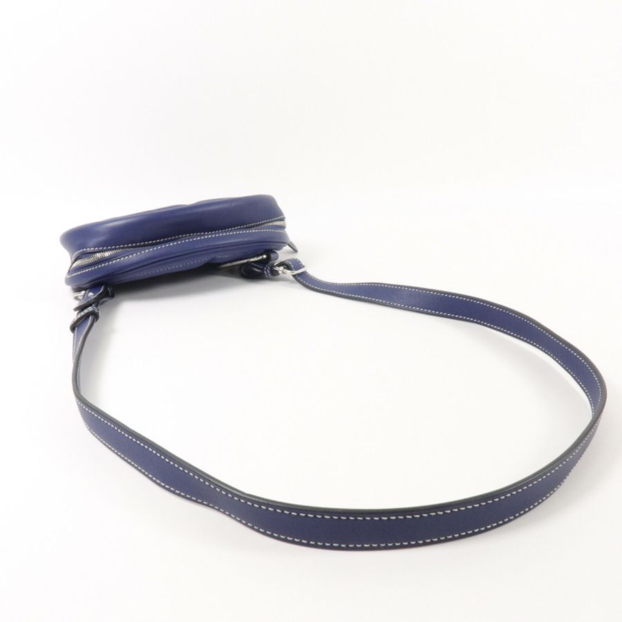 HERMES Swift皮革In The Loop Belt Bag腰包Bleu Nuit/Anemone-9