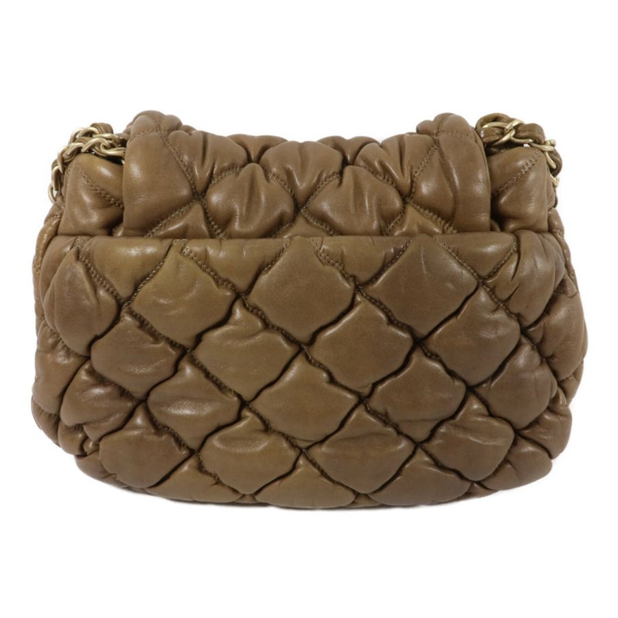 CHANEL 牛皮皮革Bubble Quilted鏈帶肩背袋-1