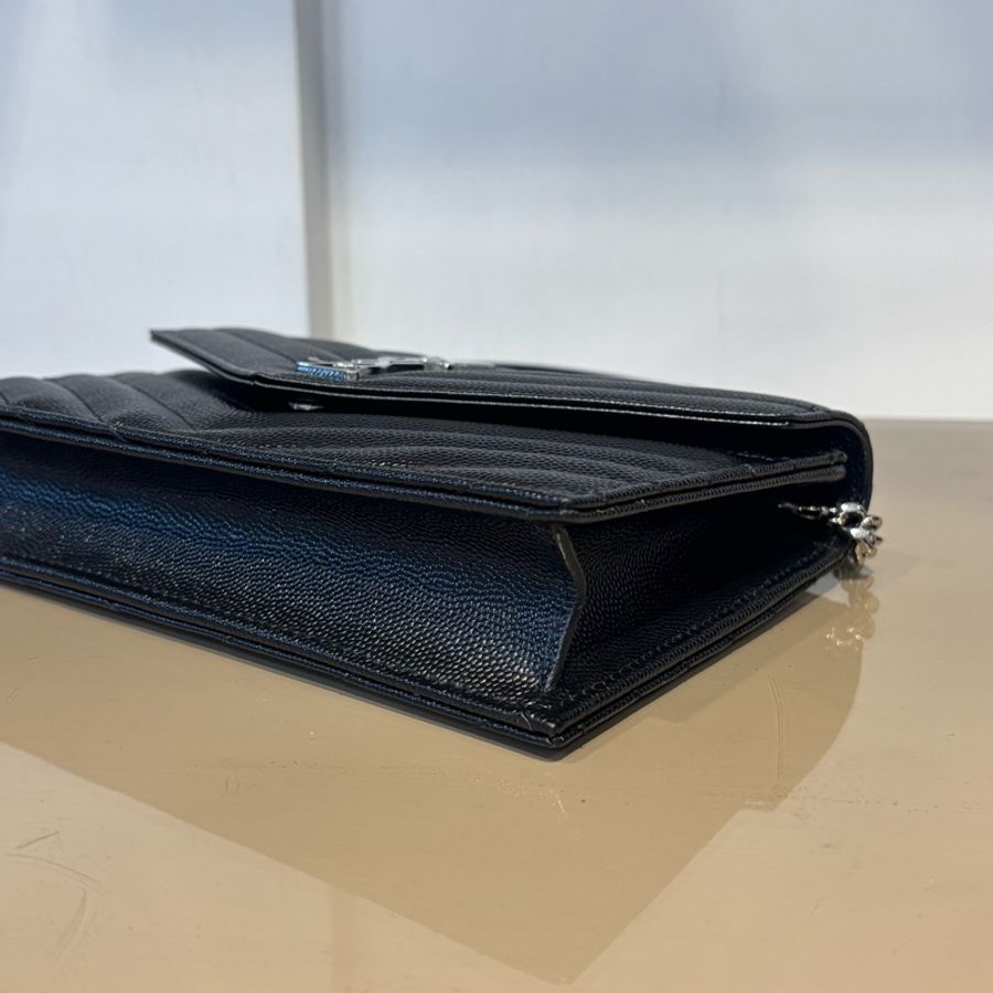YSL 黑荔枝牛皮Cassandre WOC-6