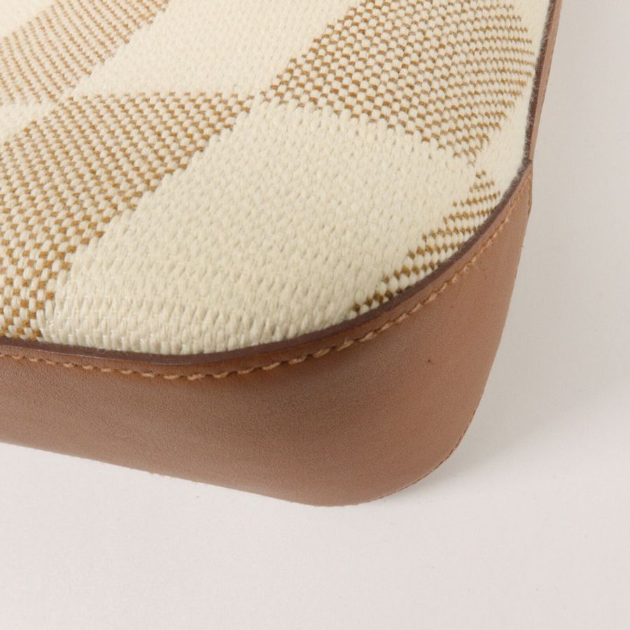 HERMES 帆布Cabas H En Biais 27手挽肩背兩用袋Gold/Beige-11