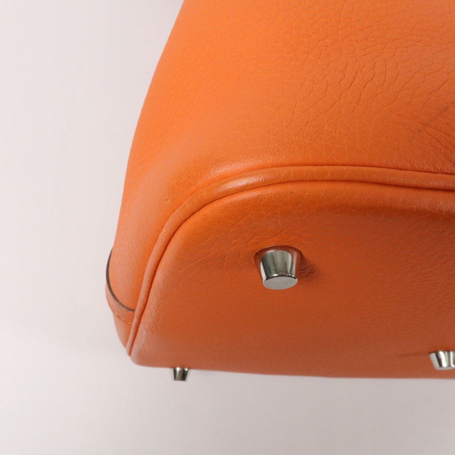 HERMES Clemence皮革Picotin GM手挽袋Orange-10
