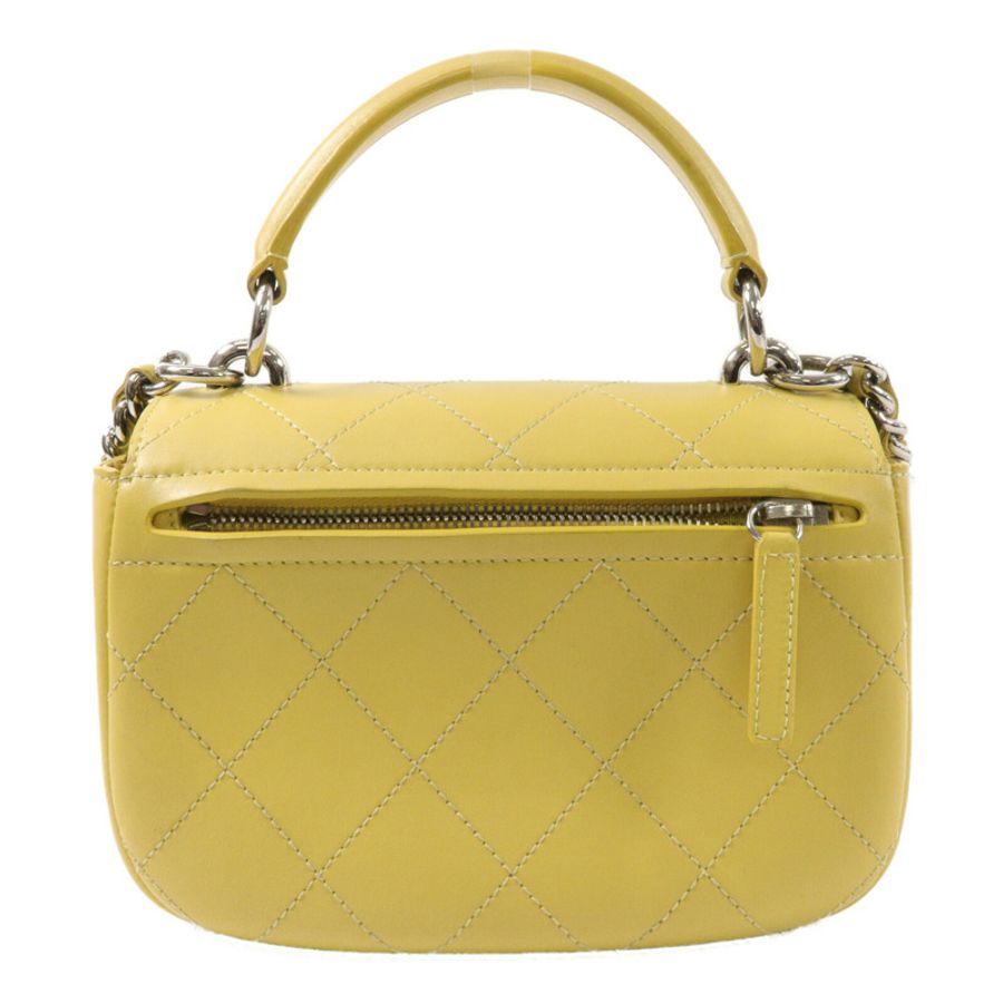 CHANEL 牛皮皮革Top Handle Flap Bag鏈帶手挽肩背兩用袋-1