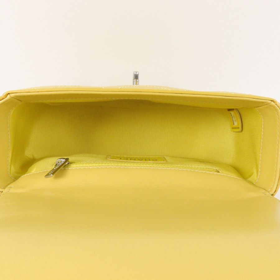 CHANEL 牛皮皮革Top Handle Flap Bag鏈帶手挽肩背兩用袋-4