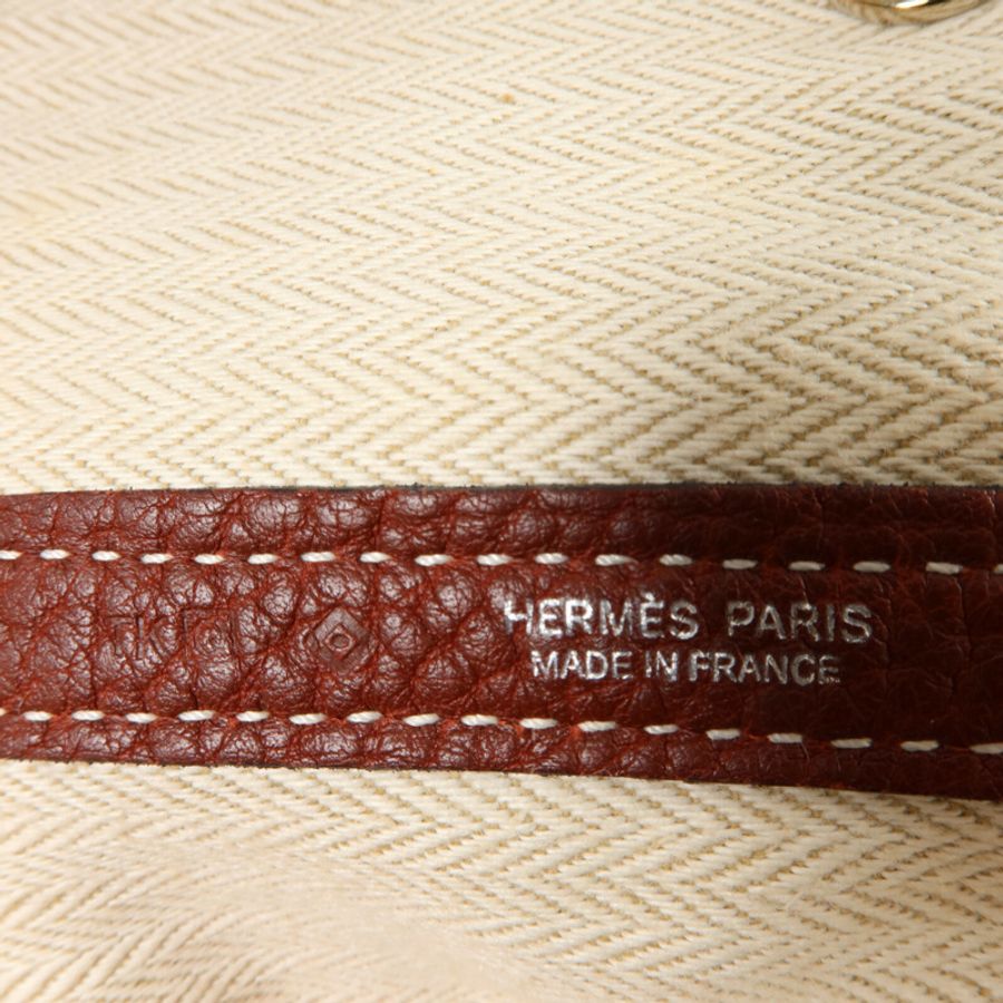 HERMES Negonda皮革Garden Party PM手挽袋Rouge H-5