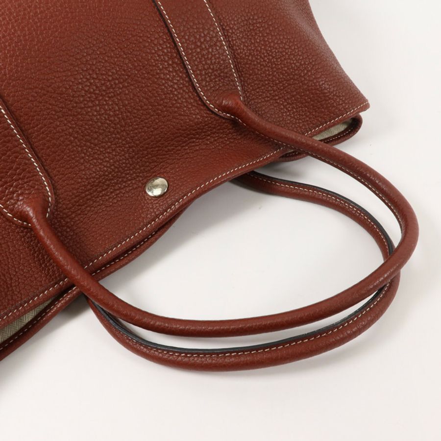 HERMES Negonda皮革Garden Party PM手挽袋Rouge H-6