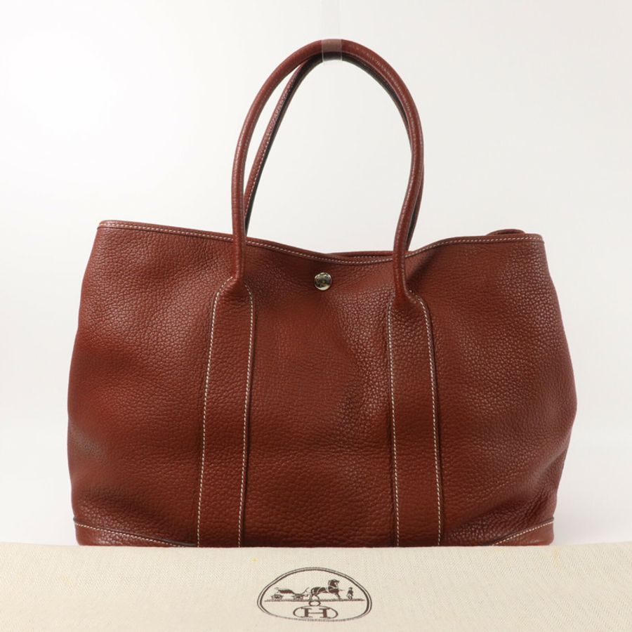 HERMES Negonda皮革Garden Party PM手挽袋Rouge H-7