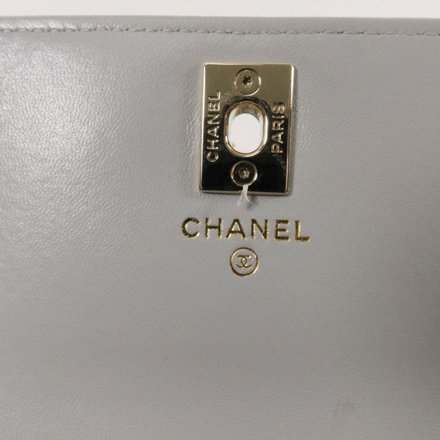 CHANEL 羊皮皮革Chain Shoulder鏈帶手挽肩背兩用袋-5