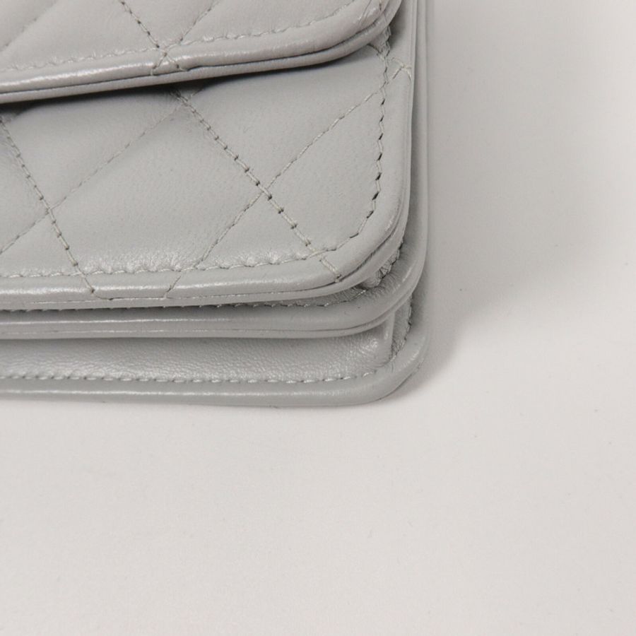 CHANEL 羊皮皮革Chain Shoulder鏈帶手挽肩背兩用袋-11