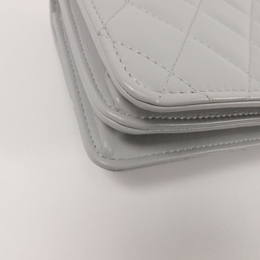 CHANEL 羊皮皮革Chain Shoulder鏈帶手挽肩背兩用袋-12