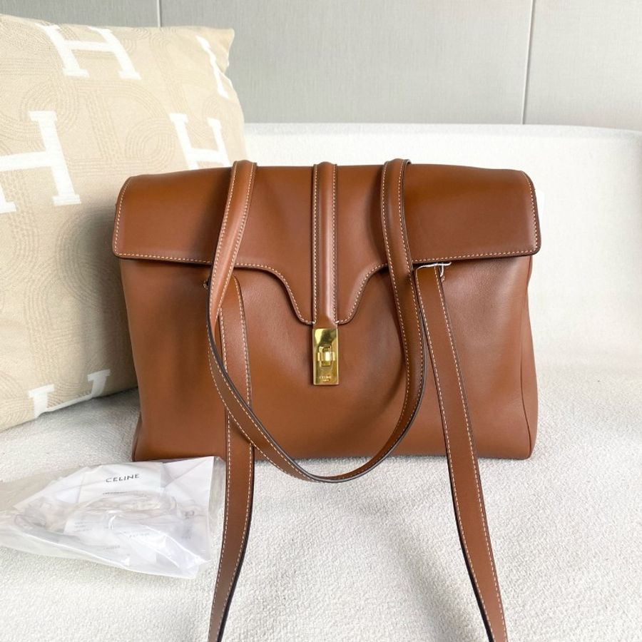 Celine Soft16托特包 焦糖棕 牛皮 肩背包-1