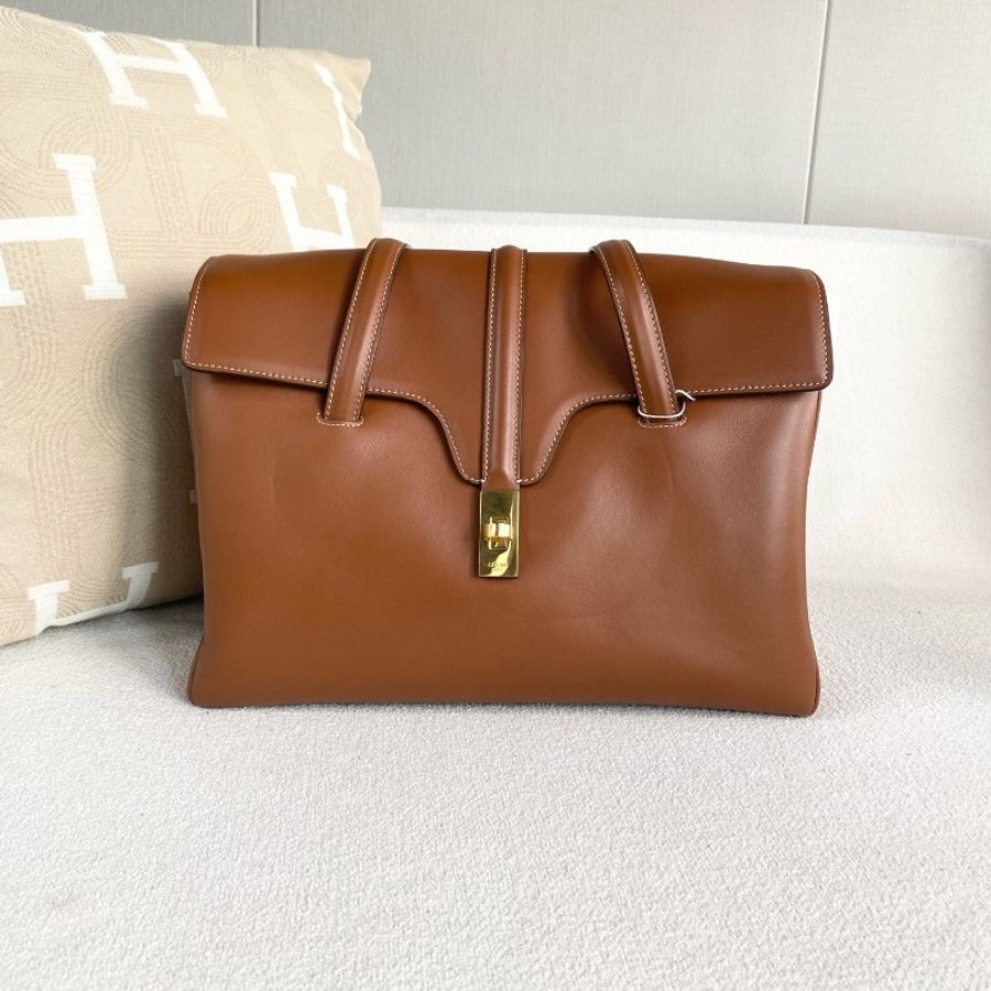 Celine Soft16托特包 焦糖棕 牛皮 肩背包-2