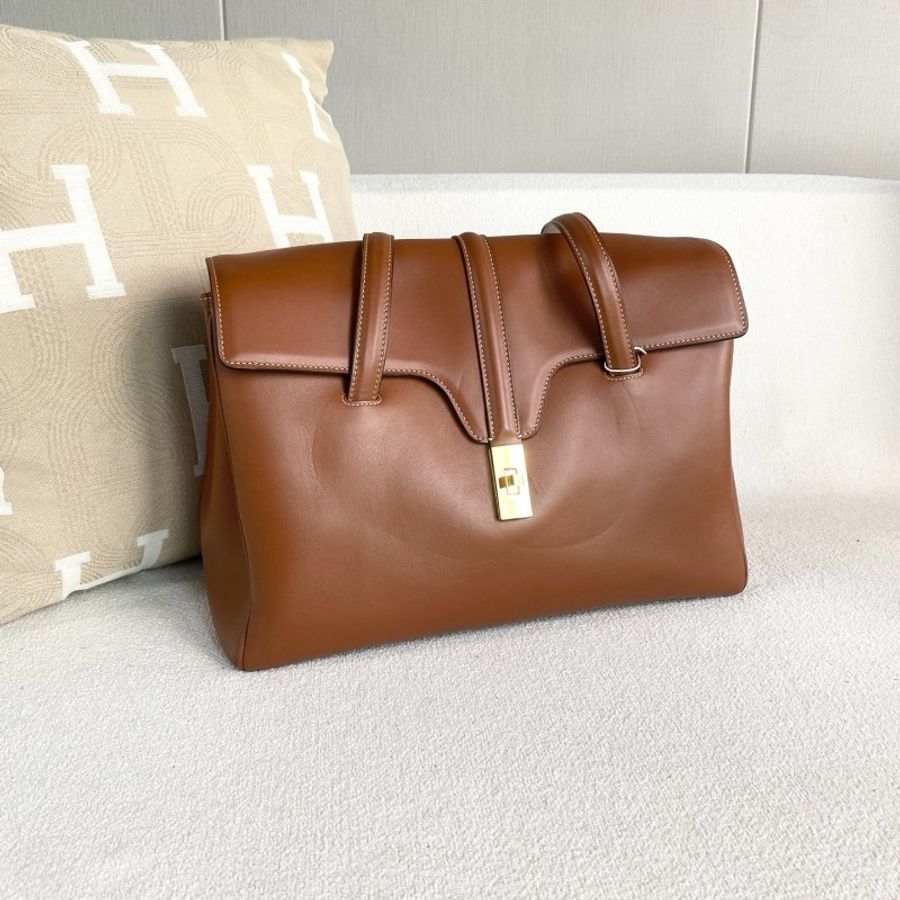 Celine Soft16托特包 焦糖棕 牛皮 肩背包-4