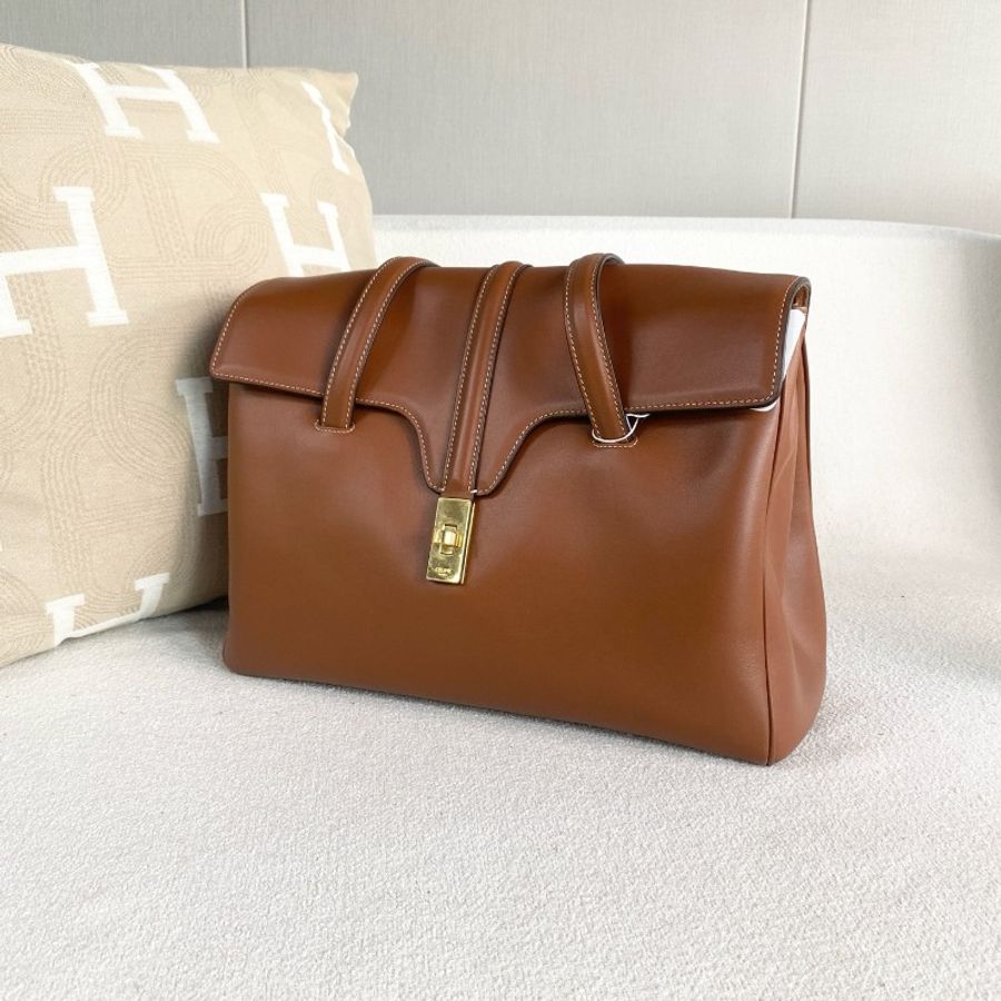 Celine Soft16托特包 焦糖棕 牛皮 肩背包-6