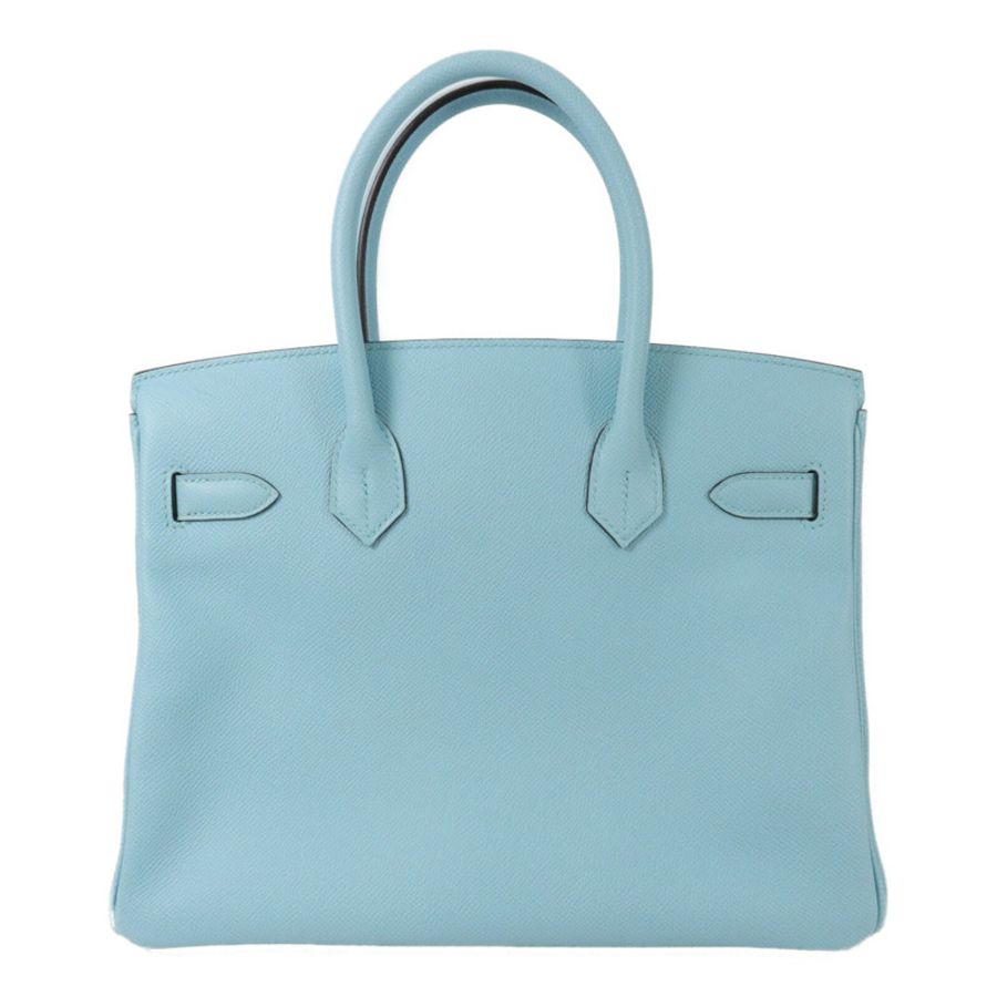 HERMES Epsom皮革Birkin 30手挽袋Blue Atoll-1