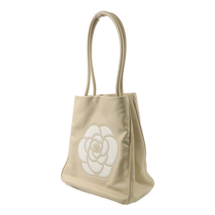 CHANEL 牛皮皮革Camellia Shoulder Tote肩背袋-2