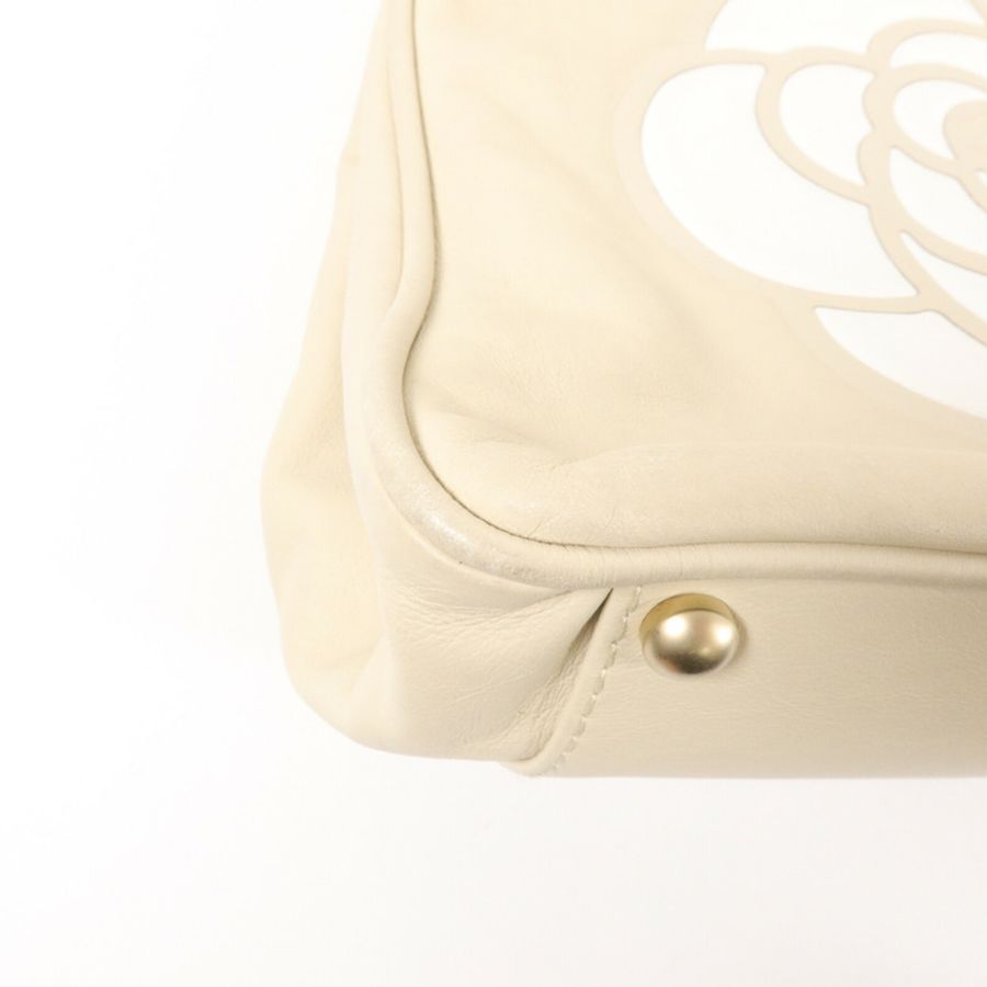 CHANEL 牛皮皮革Camellia Shoulder Tote肩背袋-8