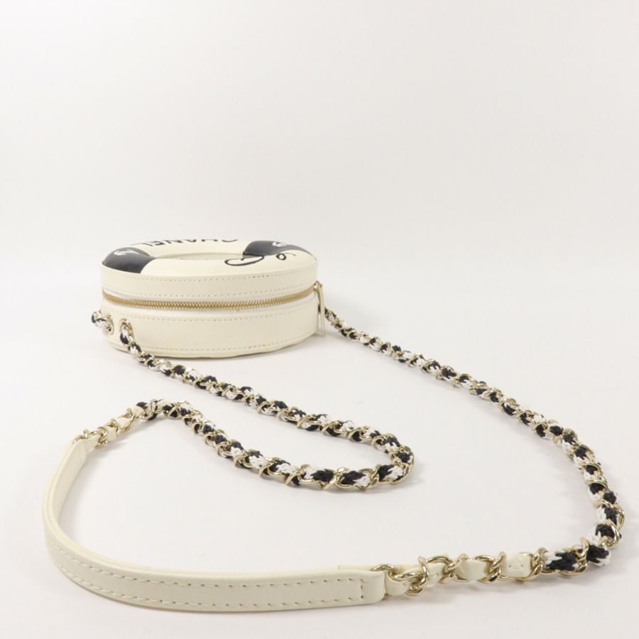 CHANEL 羊皮皮革La Pausa Lifesaver Chain Shoulder鏈帶肩背袋-8