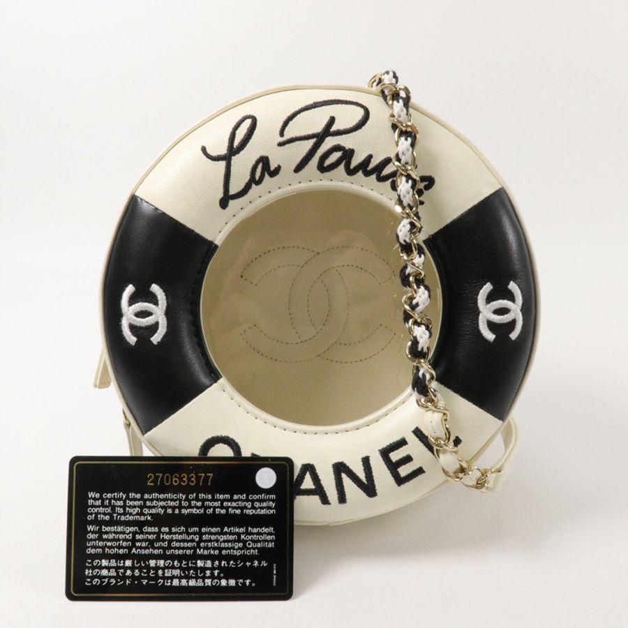 CHANEL 羊皮皮革La Pausa Lifesaver Chain Shoulder鏈帶肩背袋-9