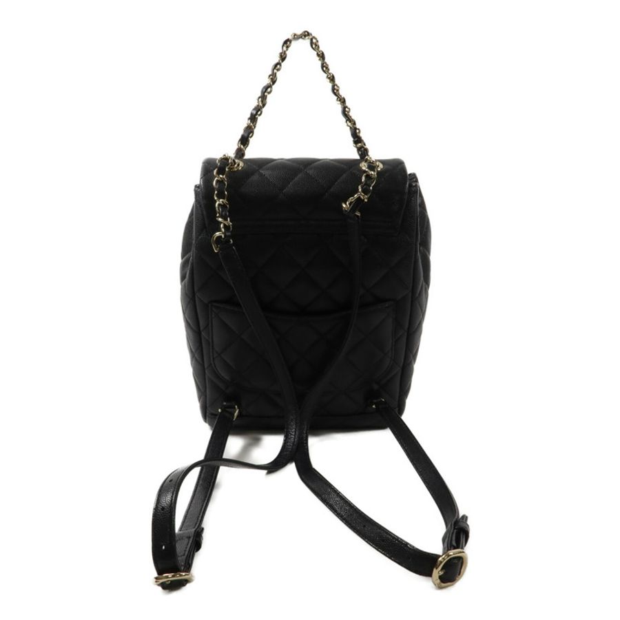 CHANEL 牛皮皮革Backpack鏈帶背包-1